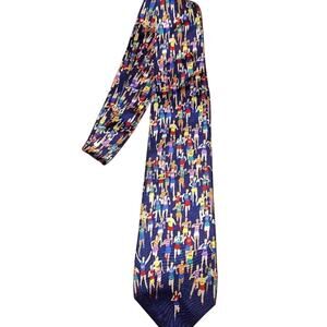 Men's Mararthon‎ Alynn NeckWear 100% Silk Tie Fun Runner Office Casual Whimsical